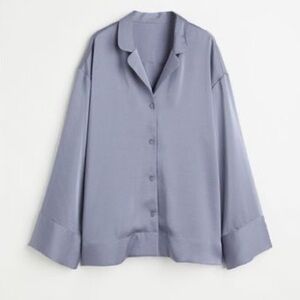 H&M Satin Night Shirt Pajama Top